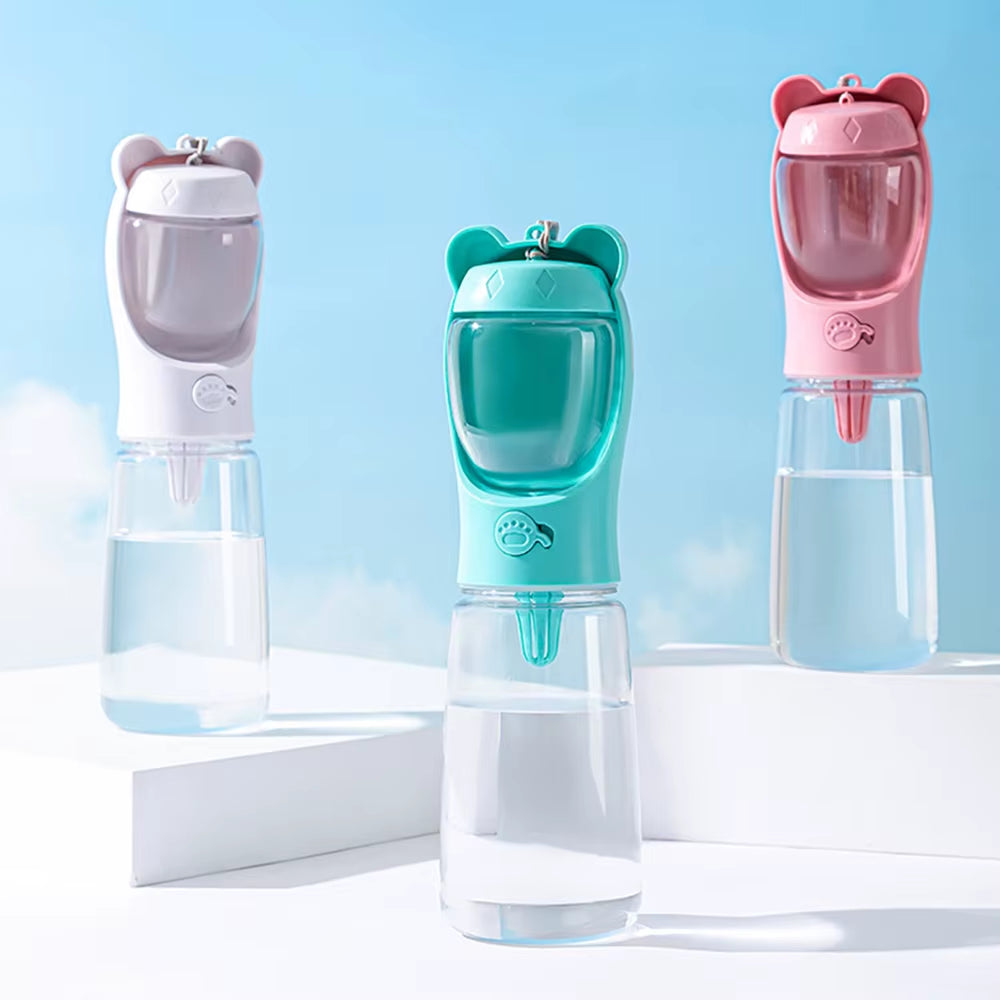 Portable Dog Outdoor Water Bottle Pet Supplies Traveling Dog Drinking Cup Storage Simple Watering Pot with Storage Box