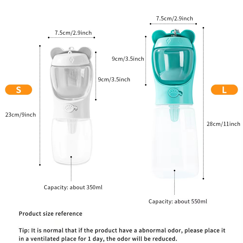 Portable Dog Outdoor Water Bottle Pet Supplies Traveling Dog Drinking Cup Storage Simple Watering Pot with Storage Box