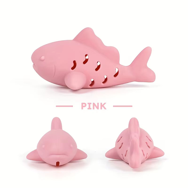 Toy with Shaped Treat Dispenser - Durable Bite-Resistant Design, Hiding Food & Grinding Teeth Entertainment,Silicone Pet Toy