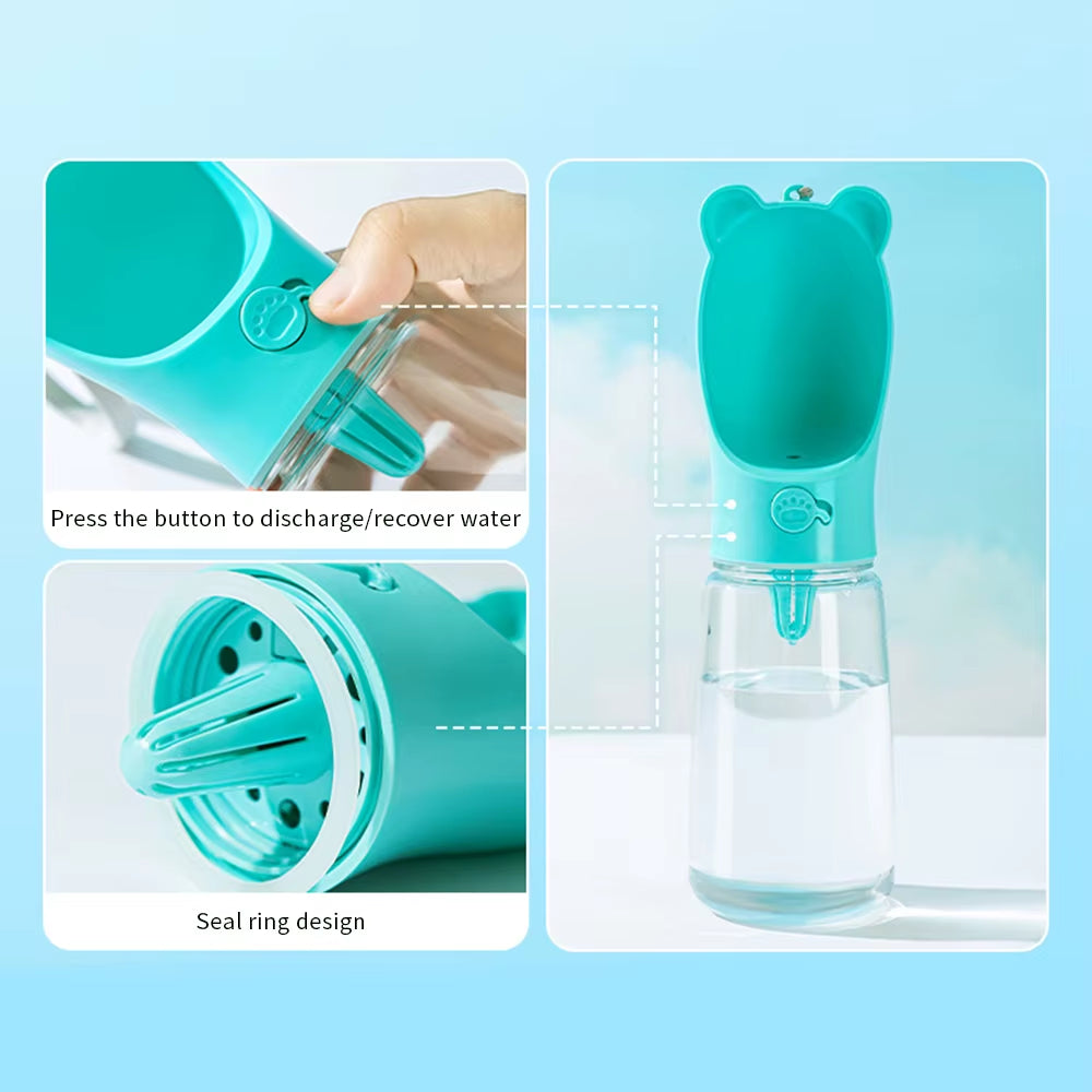 Portable Dog Outdoor Water Bottle Pet Supplies Traveling Dog Drinking Cup Storage Simple Watering Pot with Storage Box