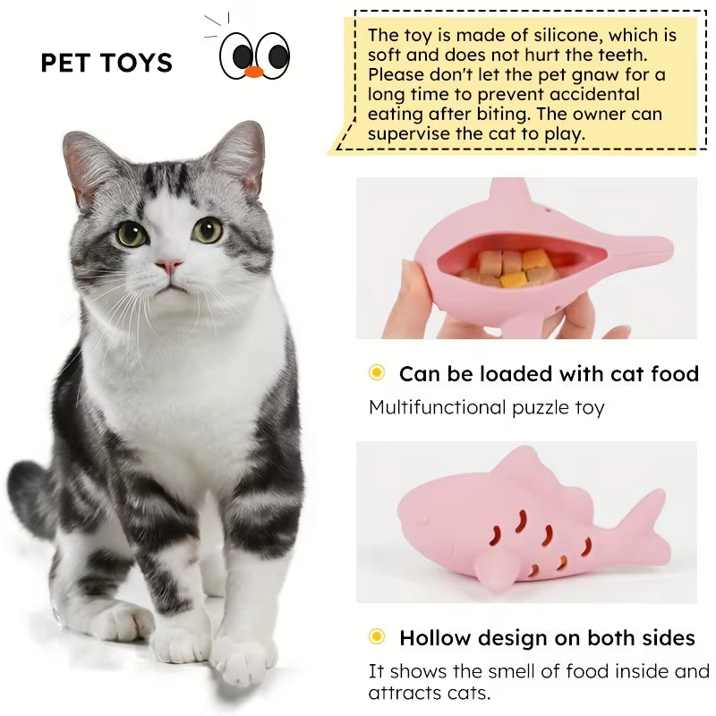 Toy with Shaped Treat Dispenser - Durable Bite-Resistant Design, Hiding Food & Grinding Teeth Entertainment,Silicone Pet Toy