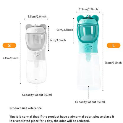 Portable Dog Outdoor Water Bottle Pet Supplies Traveling Dog Drinking Cup Storage Simple Watering Pot with Storage Box