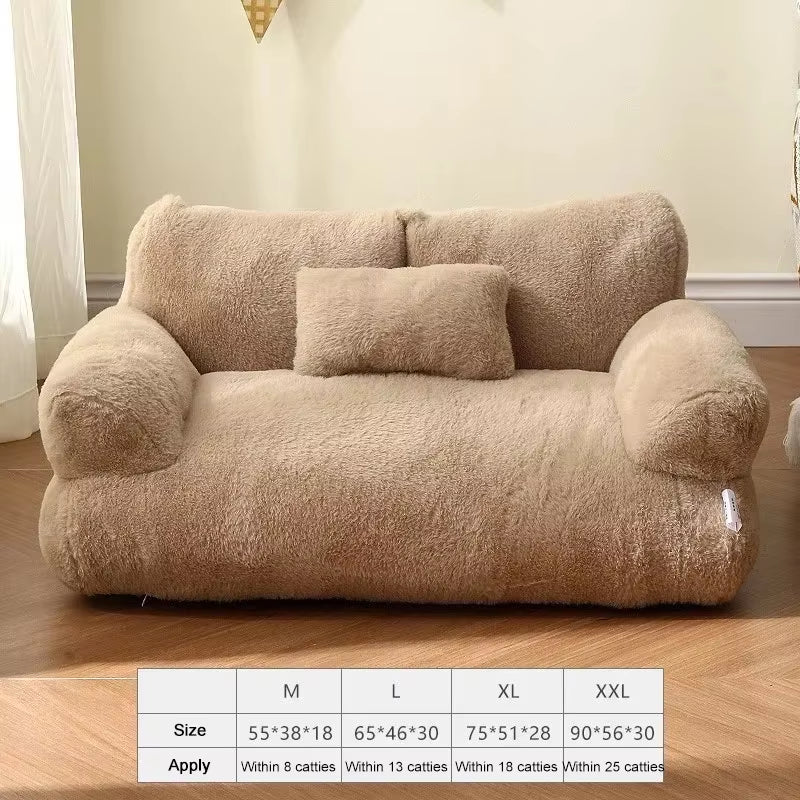 Plush Soft Cat Bed Sofa Dog Winter Warm Large Pet Cats Sofas Suitable for Small Medium Dogs Comfortable Sleep Pets Beds Supplies