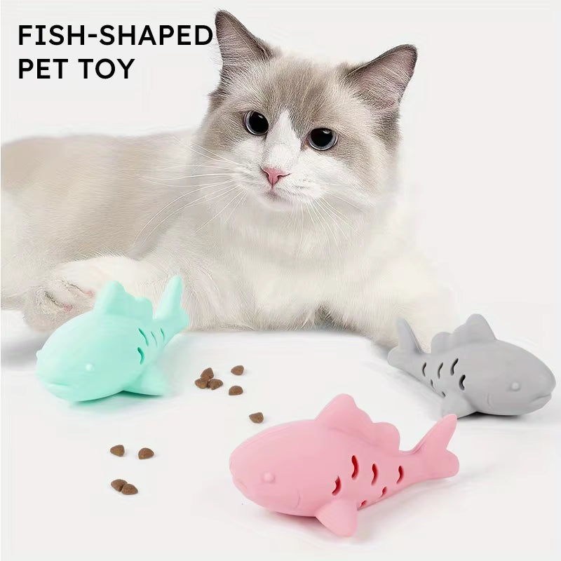 Toy with Shaped Treat Dispenser - Durable Bite-Resistant Design, Hiding Food & Grinding Teeth Entertainment,Silicone Pet Toy