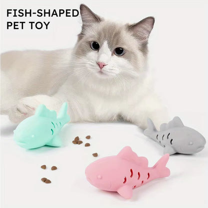 Toy with Shaped Treat Dispenser - Durable Bite-Resistant Design, Hiding Food & Grinding Teeth Entertainment,Silicone Pet Toy