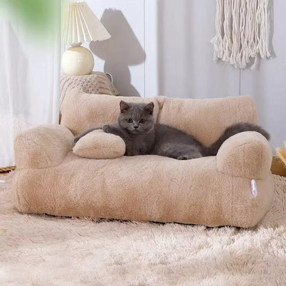 Plush Soft Cat Bed Sofa Dog Winter Warm Large Pet Cats Sofas Suitable for Small Medium Dogs Comfortable Sleep Pets Beds Supplies