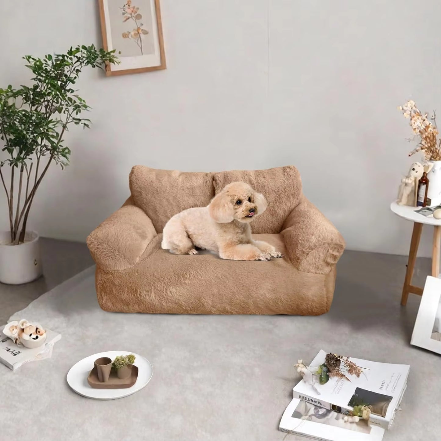 Plush Soft Cat Bed Sofa Dog Winter Warm Large Pet Cats Sofas Suitable for Small Medium Dogs Comfortable Sleep Pets Beds Supplies