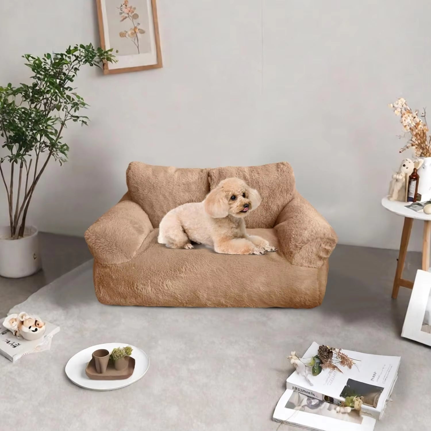 Plush Soft Cat Bed Sofa Dog Winter Warm Large Pet Cats Sofas Suitable for Small Medium Dogs Comfortable Sleep Pets Beds Supplies