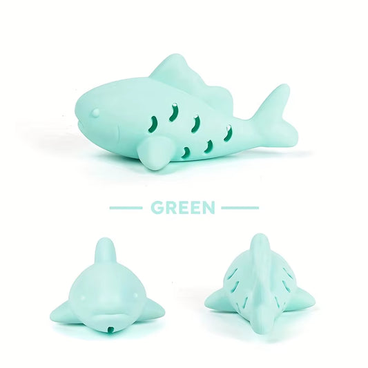 Toy with Shaped Treat Dispenser - Durable Bite-Resistant Design, Hiding Food & Grinding Teeth Entertainment,Silicone Pet Toy