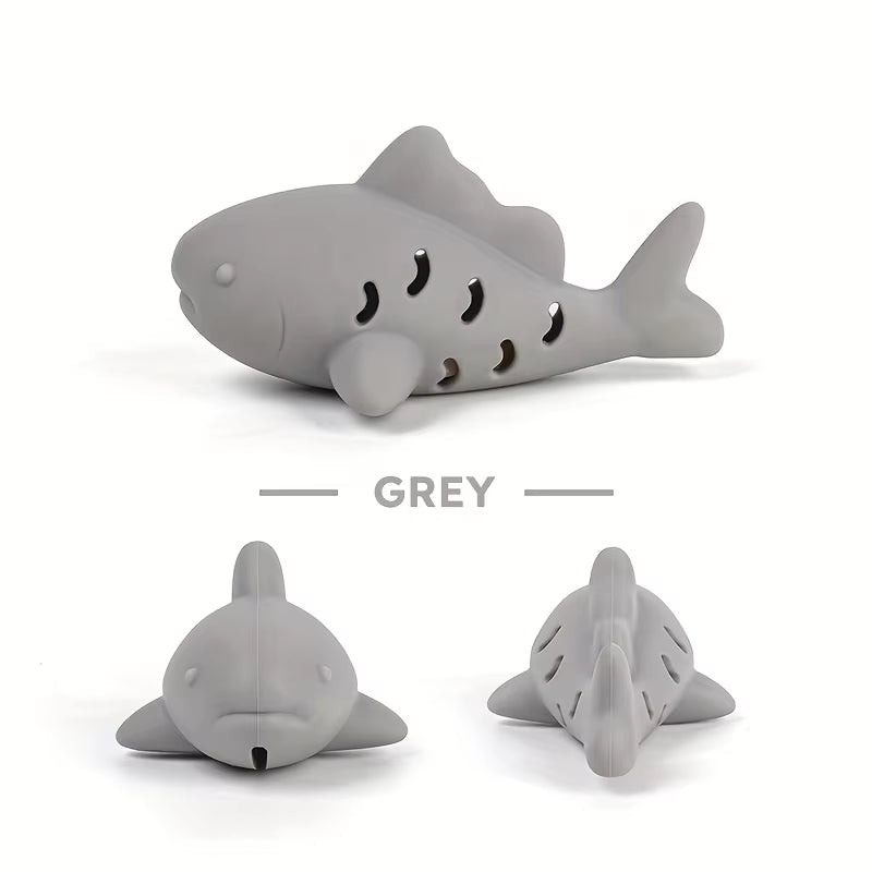 Toy with Shaped Treat Dispenser - Durable Bite-Resistant Design, Hiding Food & Grinding Teeth Entertainment,Silicone Pet Toy